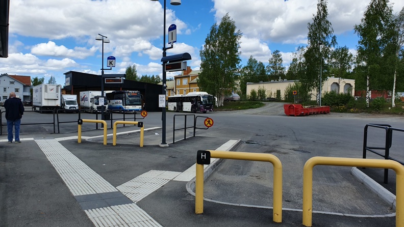 Plattformar på Skellefteå Busstation